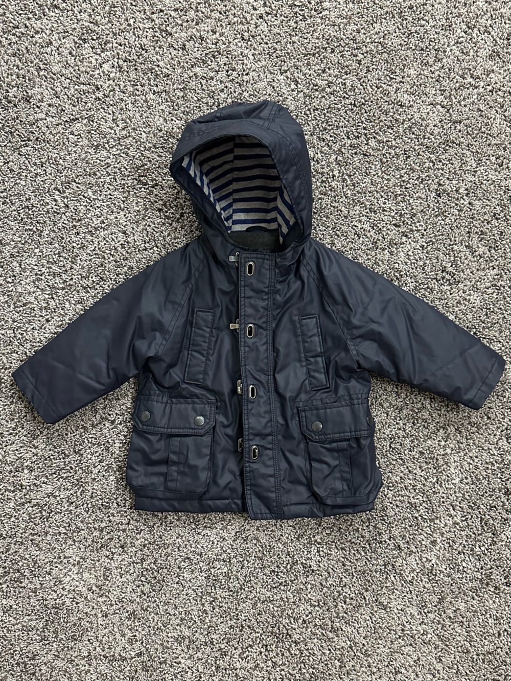 GAP Baby Navy Sherpa-Lined Jacket (12-18mons)
